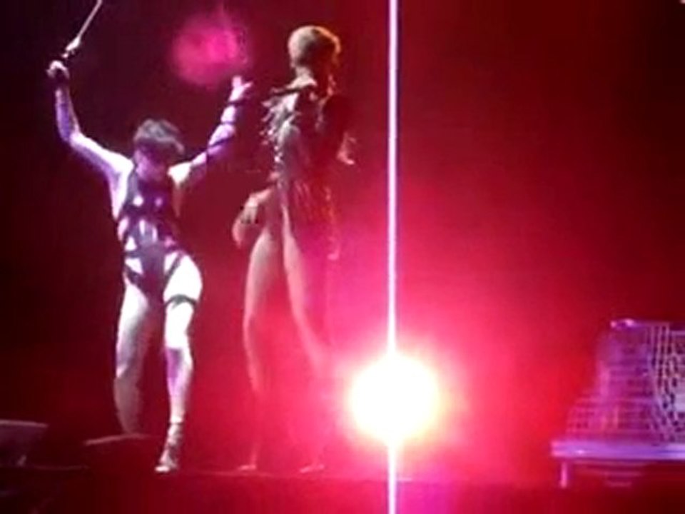Rihanna's on stage slip caught on camera