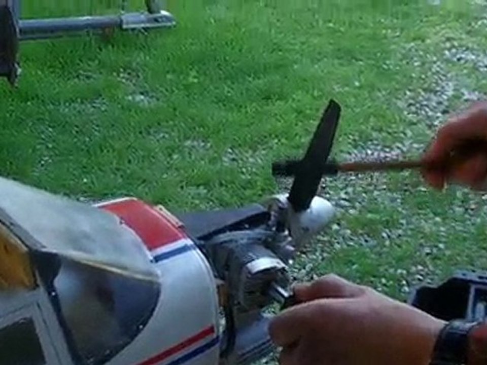 Нитро ДВС RC Cessna Skylane 182 первый запуск