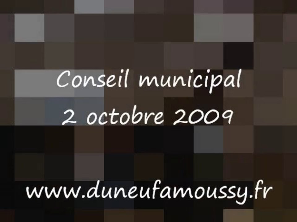 Conseil municipal du 2 octobre 2009