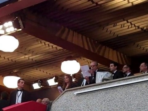 Frédéric Mitterrand lit une lettre du cinéaste Jafar Panahi