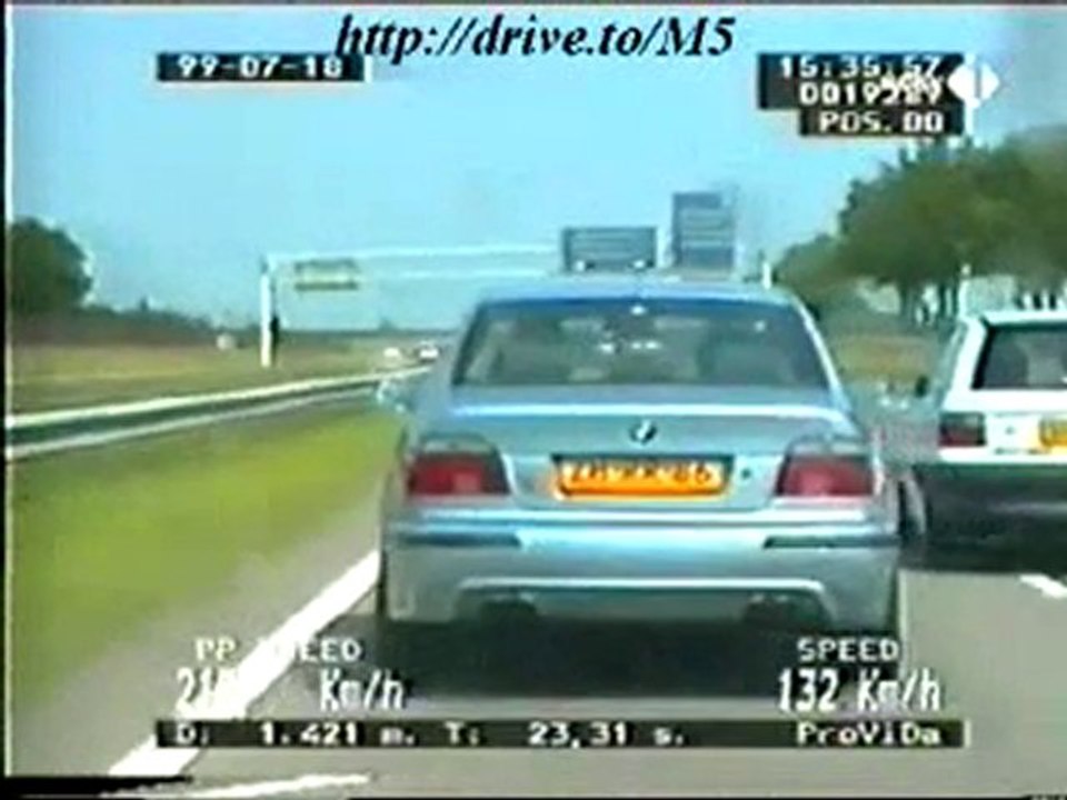Getaway BMW M5 vs Police Volvo