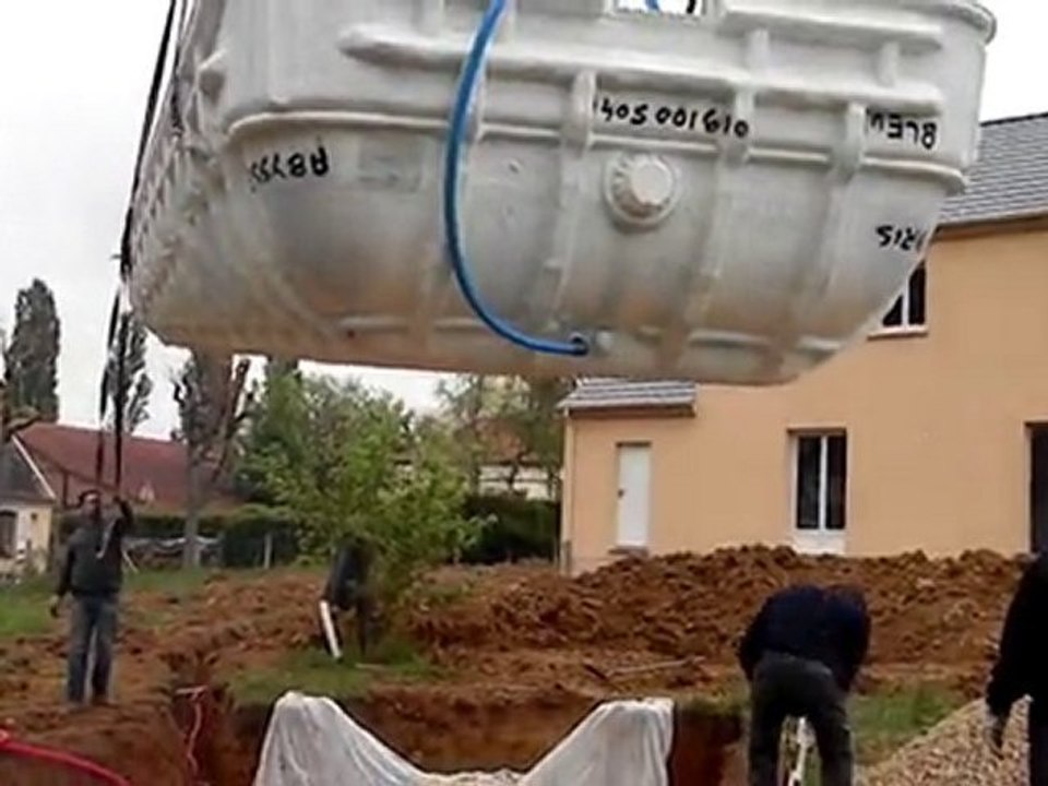 installation de la piscine