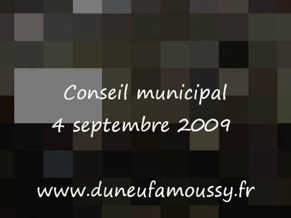 Conseil municipal du 4 septembre 2009