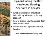 Boulder Hardwood Flooring Tips