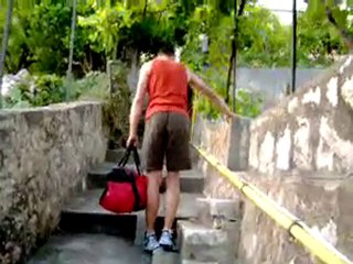 les escaliers après une course