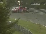 24 Heures du Nürburgring 2010 Mini/BMW 130 i GTR crash