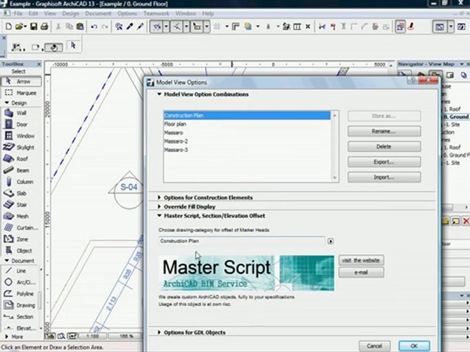 Section Elevation Marker Offset