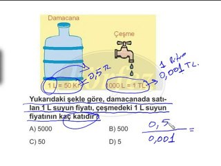 6.Sınıf Sıvı Ölçü Birimleri Çözümlü Örnek-2