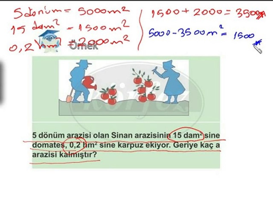 6.Sınıf Alan ve Arazi Ölçü Birimleri