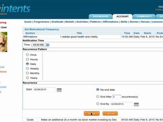 My Intents - Motivational Frequencies Management