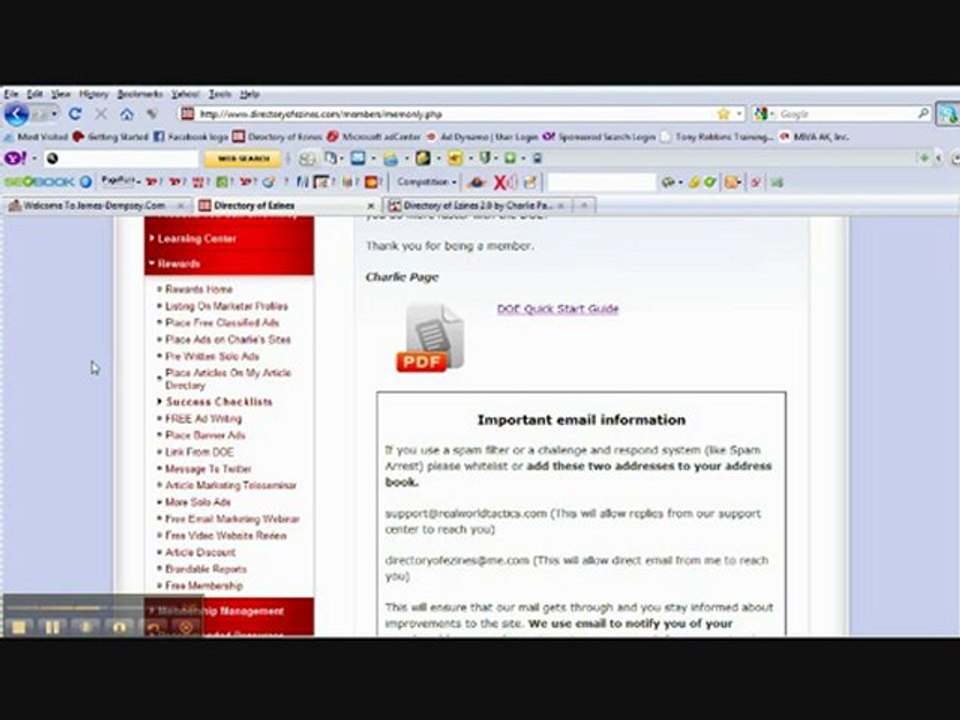 Directory Of Ezines – Introduction/James Dempsey