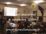 Conseil municipal du 6 novembre 2009