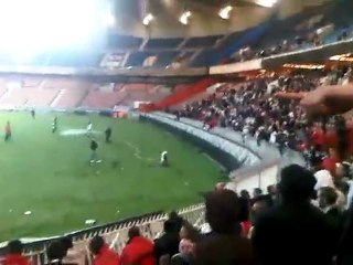 PSG Montpellier sit-in + envahissement