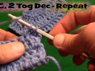 Crochet Pattern: 2 Tog Decrease - RH