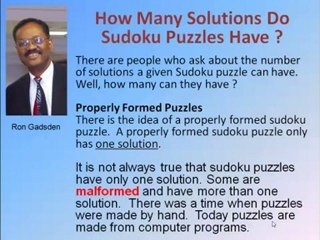 What about multiple solutions for sudoku puzzles