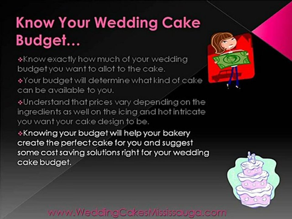 Mississauga Wedding Cakes -Know Your Cake Budget