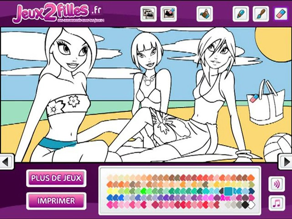 Jeu pour colorier des filles - Jeux de fille