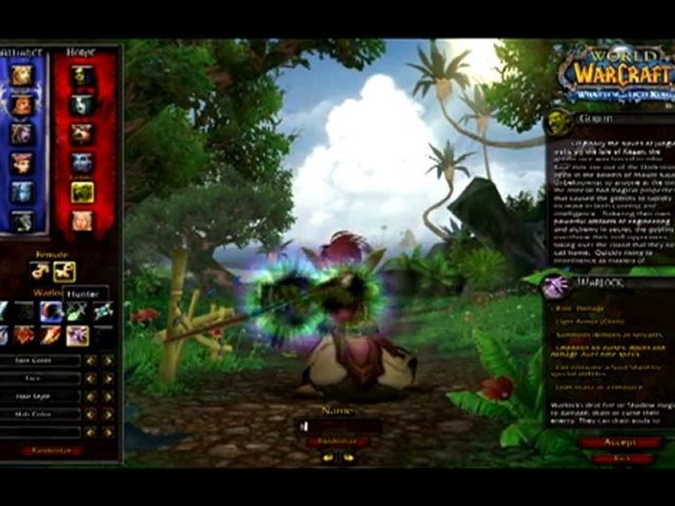 creation personage wow Cataclysm