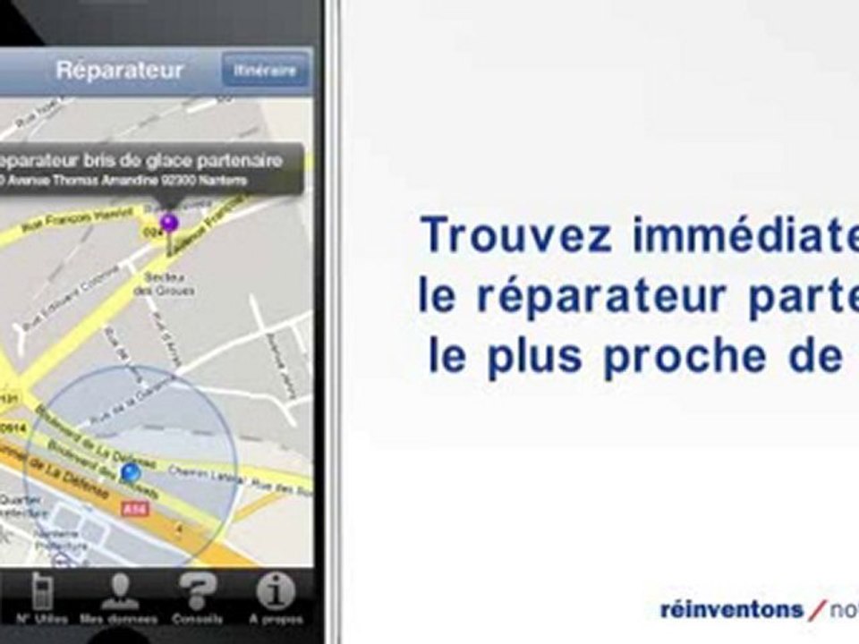 Application Iphone déclaration de sinistre AXA