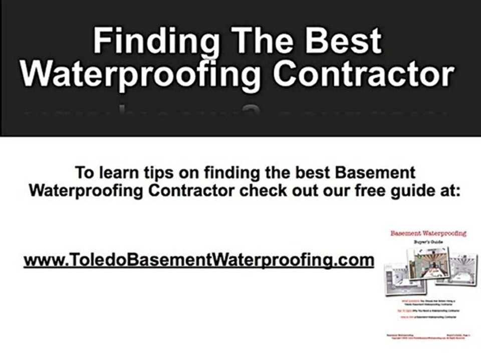 Best Toledo Basement Waterproofing Contractor