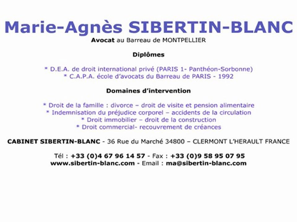 Avocat SAINT ANDRE DE SANGONIS 34725