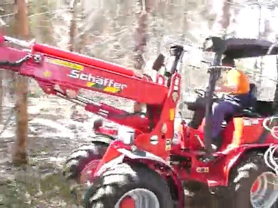 wheel loader telehandler with forestry grapple