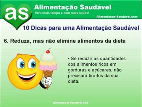 10 dicas para uma alimentação saudável