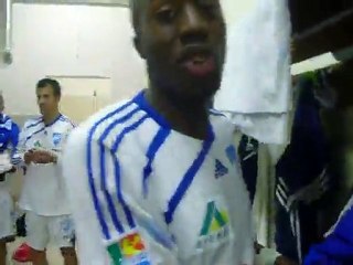 C.M.S Oissel dans les vestiaires à Bastia