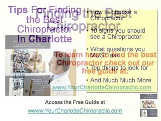 Best Charlotte Chiropractic-Choosing best Charlotte Chiropr