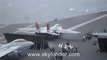 Triple F14 Tomcat Jet Launch from Aircraft Carrier