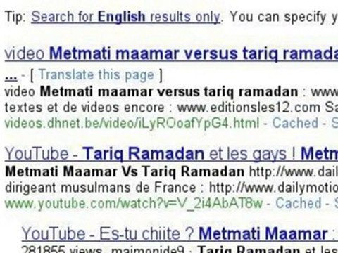 metmati maamar vs tariq ramadan