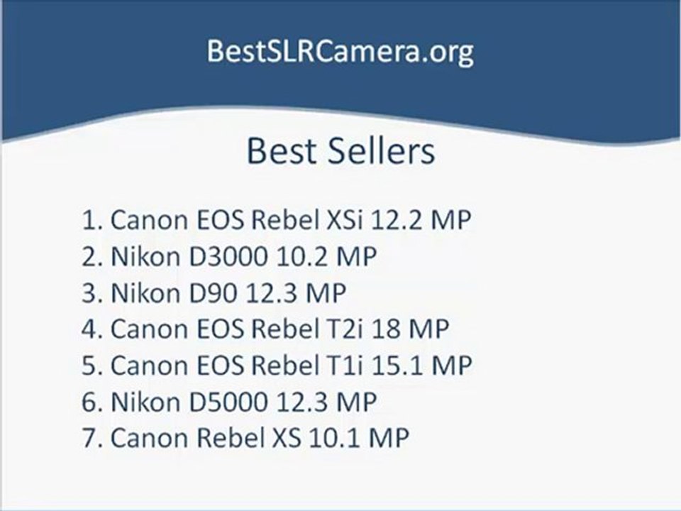 Best SLR Camera for 2010