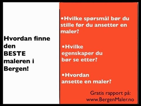 Malerfirma Bergen - Gratis Guide til Maler i Bergen