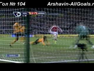 Все голы Аршавина.№104.13.03.2010.Халл Сити-Арсенал 1:2, 14'