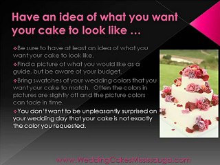 Best Wedding Cakes Mississauga -Know What You Want