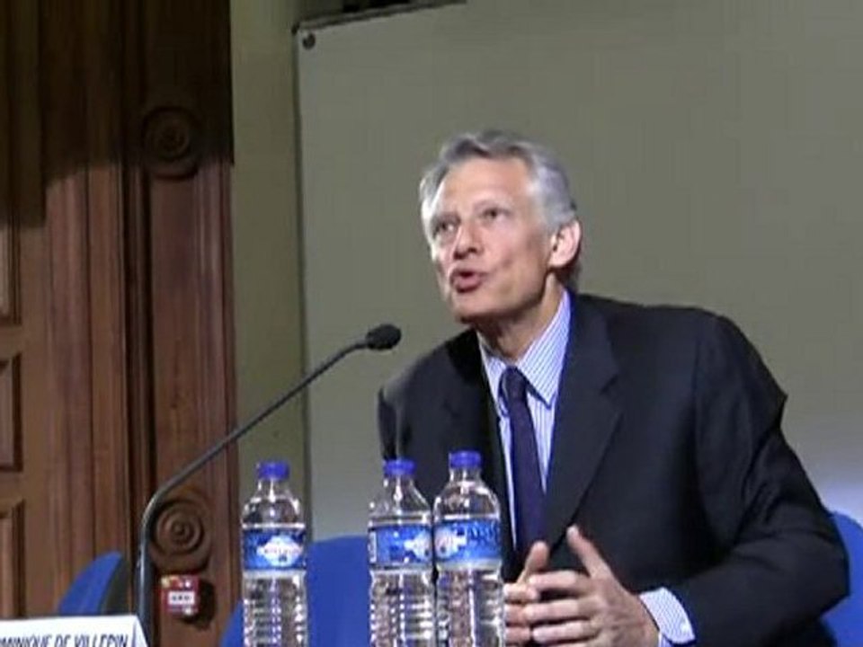 Discours de Dominique de Villepin sur l'Europe, au Cnam