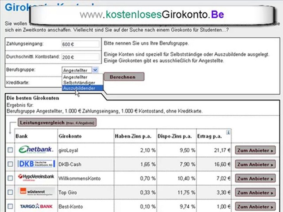 Welches kostenlose Girokonto ist das Beste? Teil1