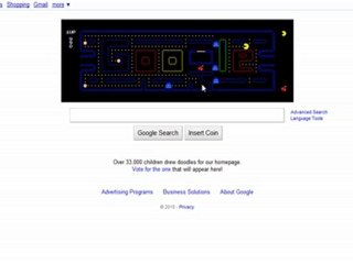Google Pac-Man Game (Home Screen) 5/21/2010