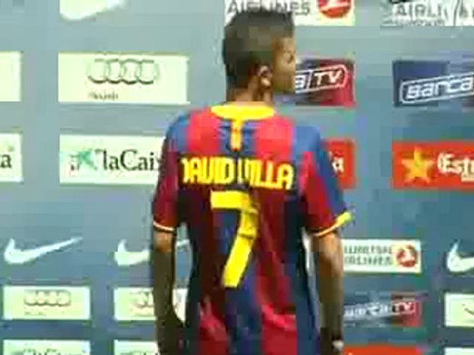 Présentation - David Villa au FC Barcelone