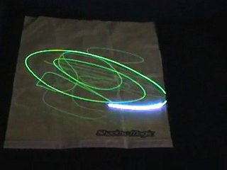 laser bleu sur film phosphorescent