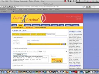 How to Publish Your Recorded Audio in Any Email