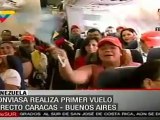 Conviasa inauguró vuelo directo Caracas - Buenos Aires
