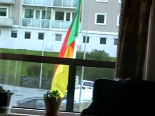 Le drapeau Camerounais au pôle Nord