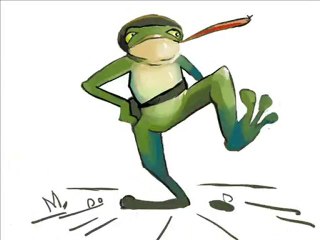 marche frontale grenouille cow boy