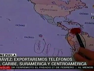 Chávez: exportaremos teléfonos al Caribe, Suramérica y Ce