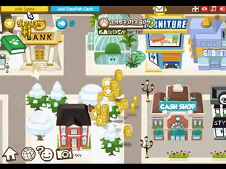 Pet Society Coin Bump a tree coin