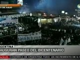 Fernández inaugura Paseo Bicentenario en Argentina