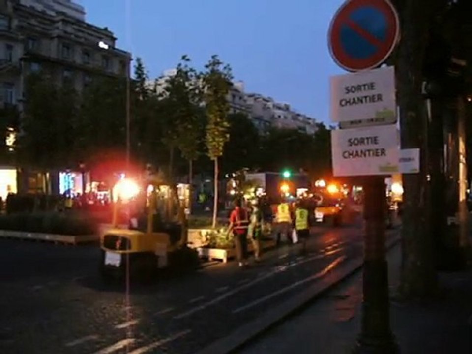 La Nature aux Champs-Elysées : l'installation de nuit 1