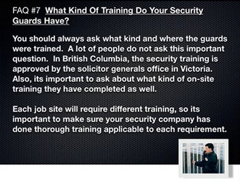 What Training Do Security Guards In Vancouver Need?