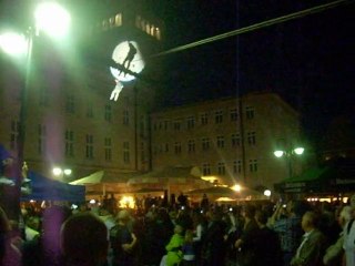 Noc Kultury , zjazd na linie z ratusza